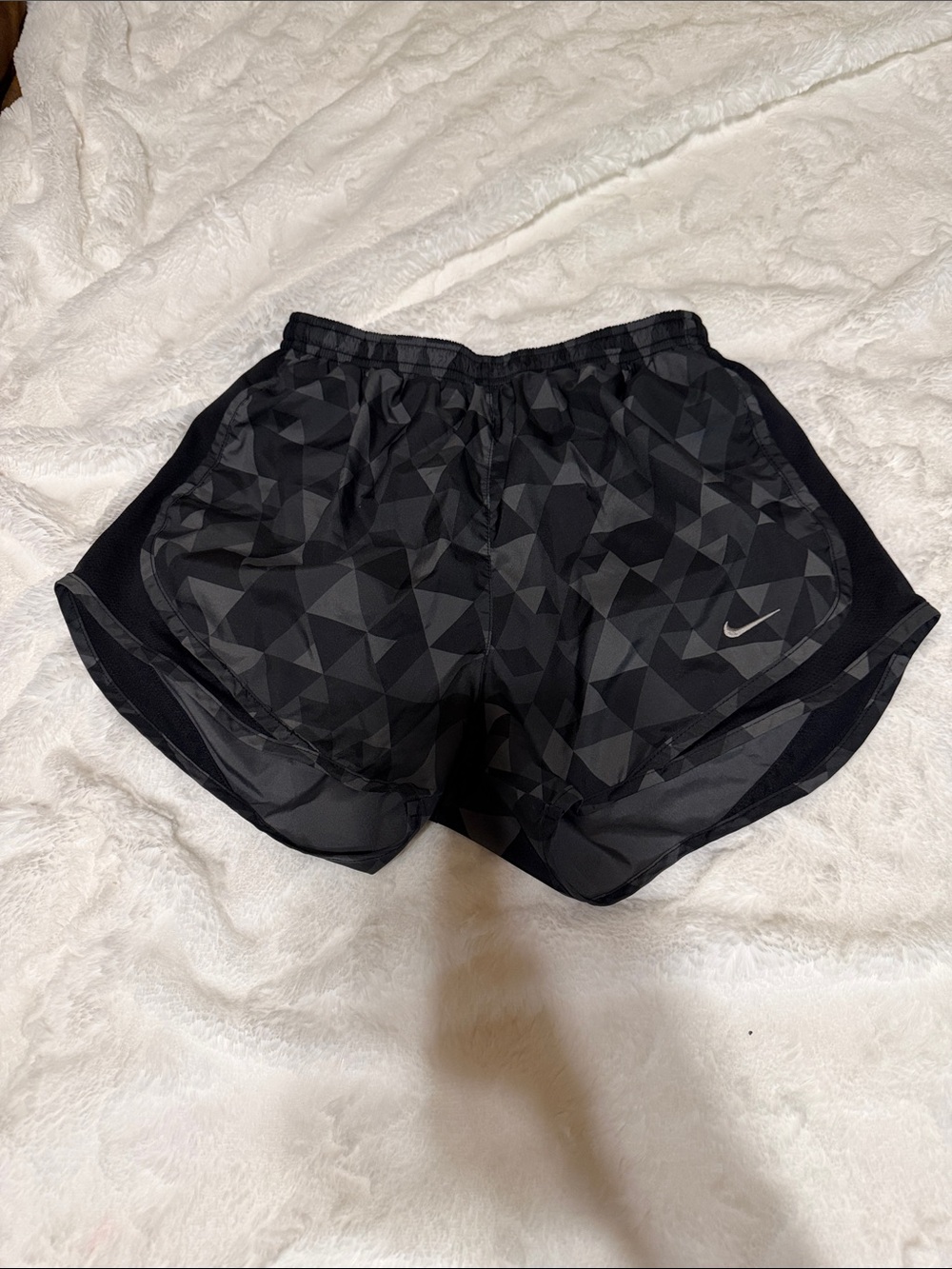 Nike Black Geometric Dri-FIT Athletic Shorts